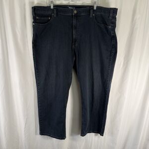 True Nation Relaxed Fit Jeans Mens 48x28 Dark Wash Blue Denim 5 Pocket Cotton Bl